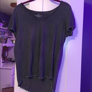 American eagle ruffled tee